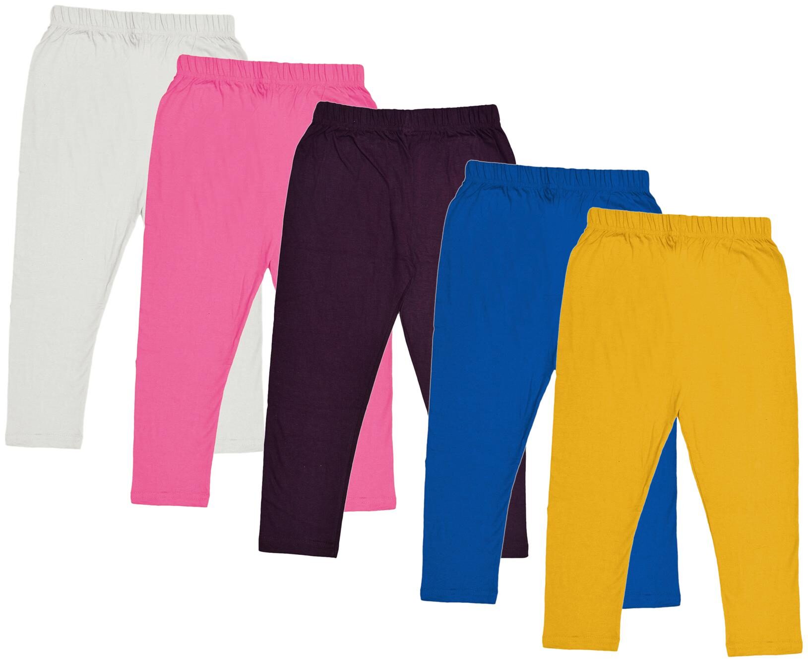 

Indiweaves Girl Cotton Solid Capri - Multi
