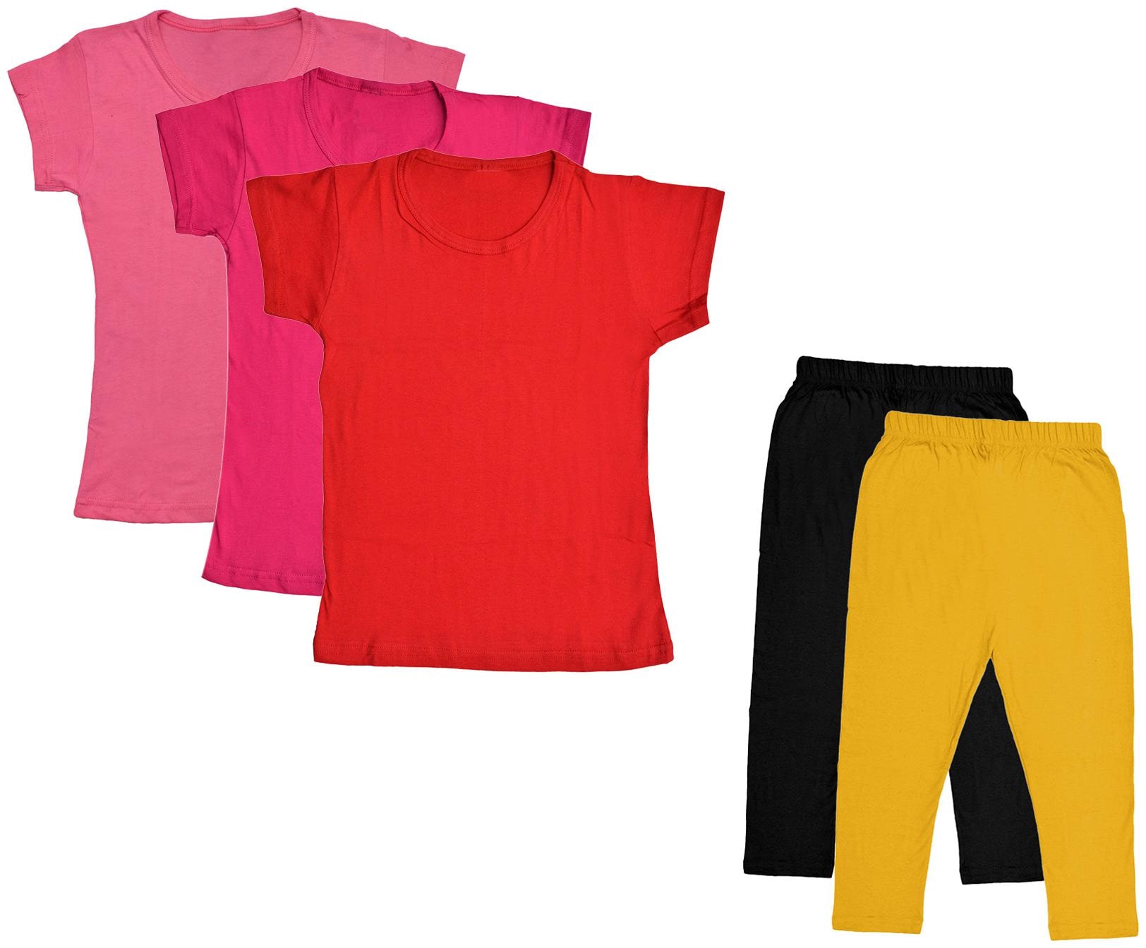 

Indiweaves Girl Cotton Top Bottom Set - Multi