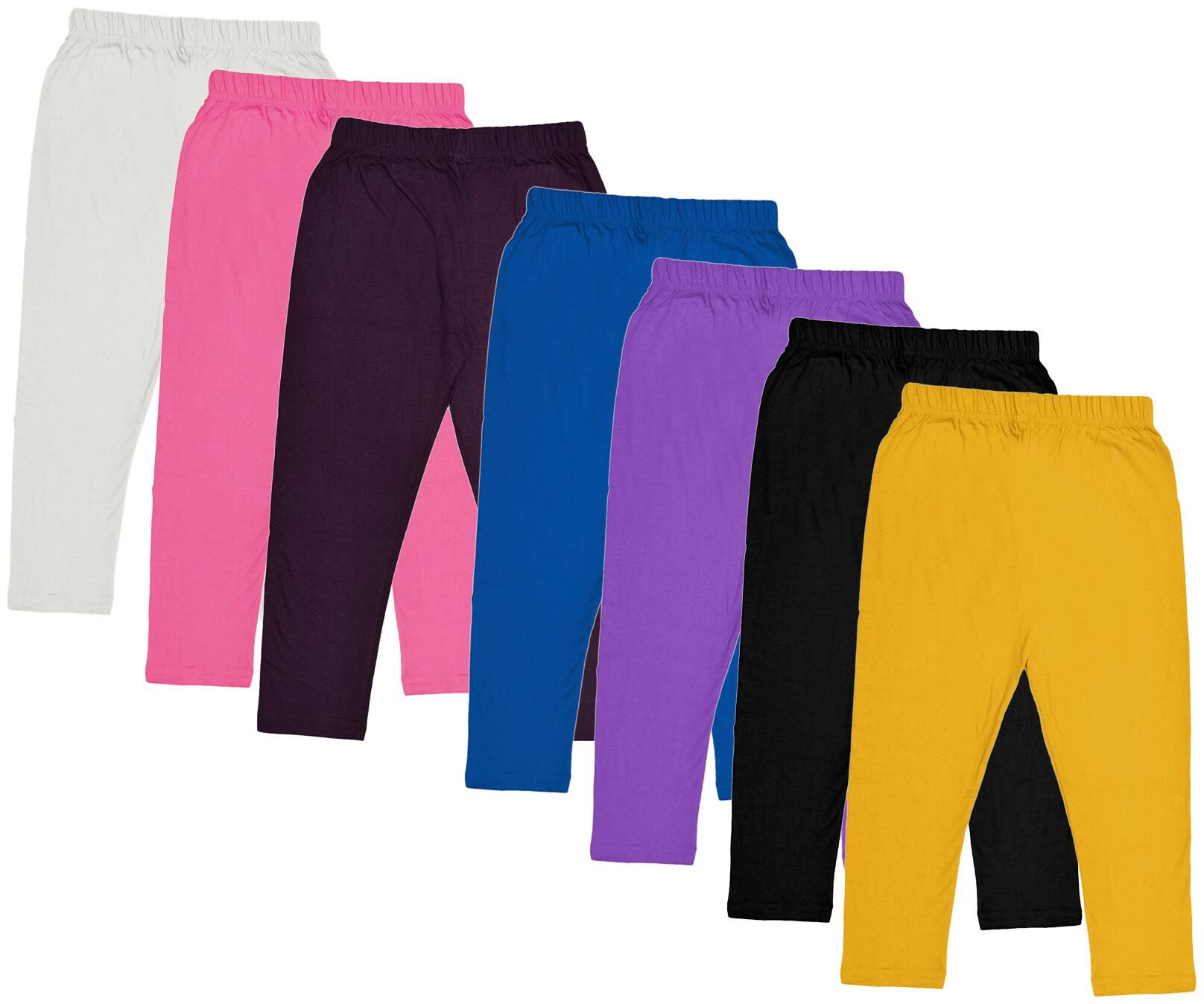 

Indiweaves Girl Cotton Solid Capri - Multi