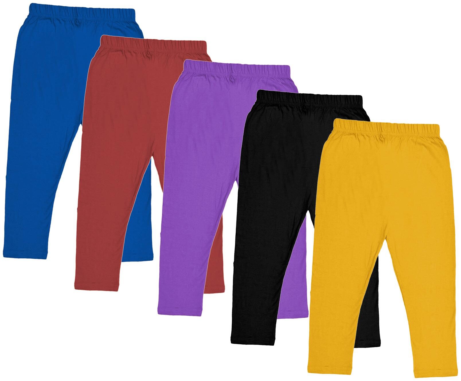 

Indiweaves Girl Cotton Solid Capri - Multi