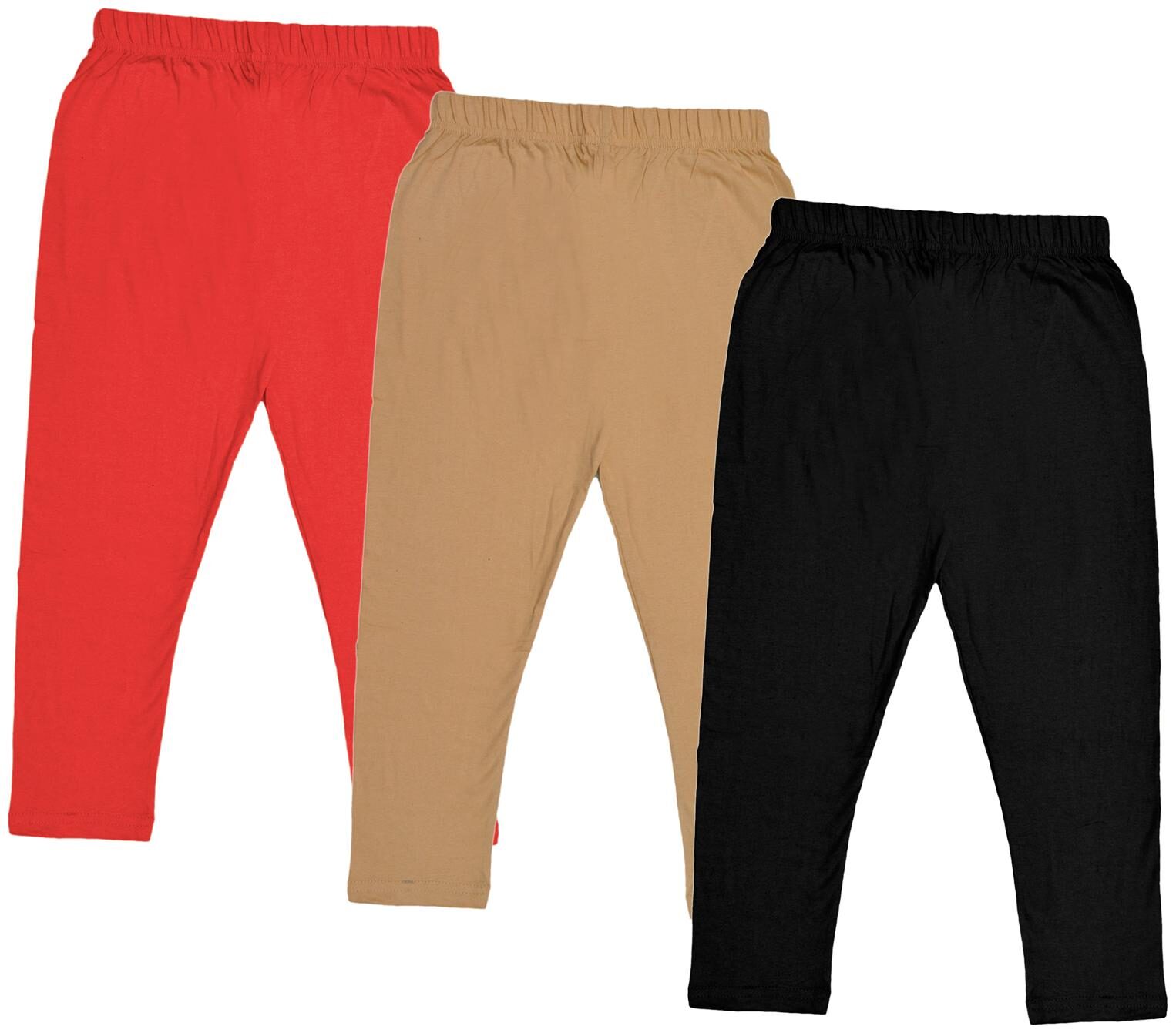 

Indiweaves Girl Cotton Solid Capri - Multi