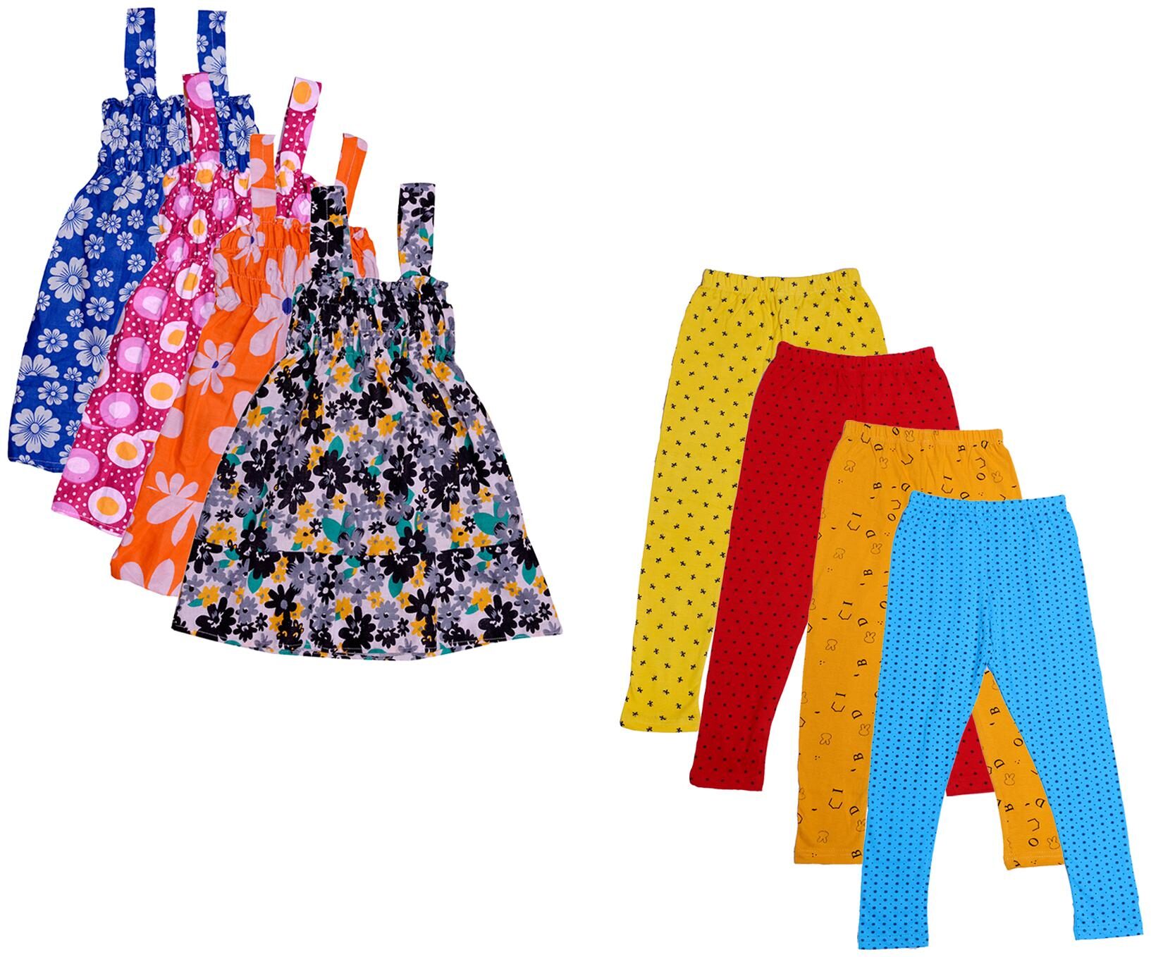 

Indiweaves Girl Cotton Top Bottom Set - Multi