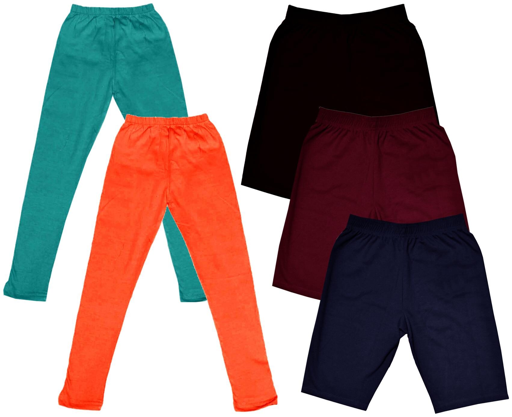 

Indiweaves Girl Cotton Solid Regular shorts - Multi