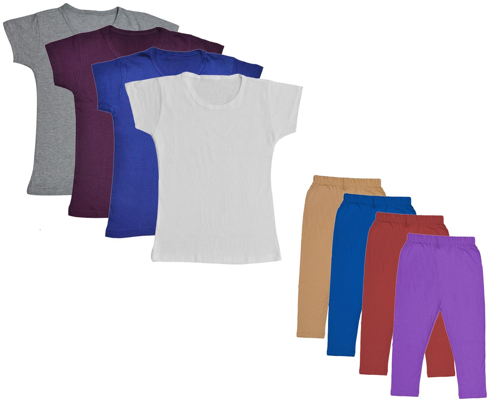 

Indiweaves Girl Cotton Top Bottom Set - Multi