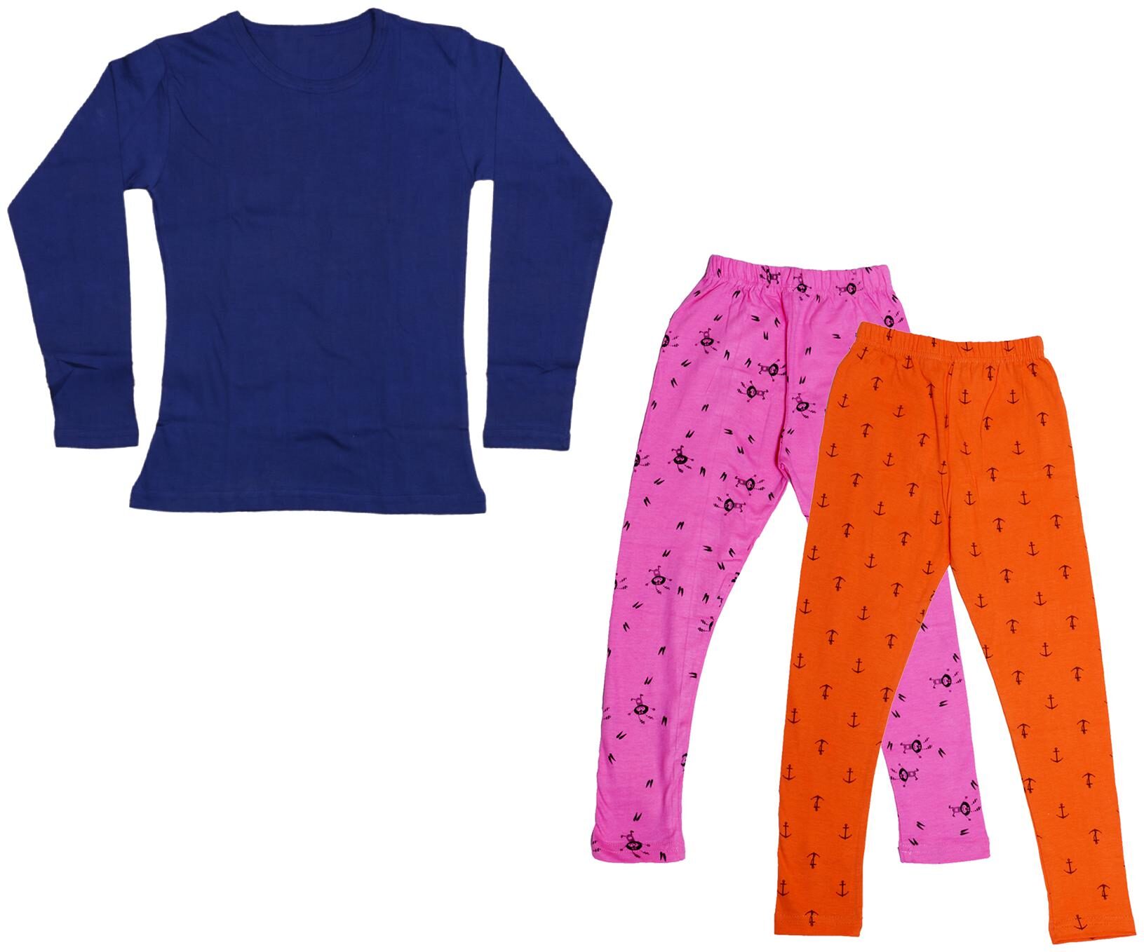 

Indiweaves Girl Cotton Solid T shirt - Multi