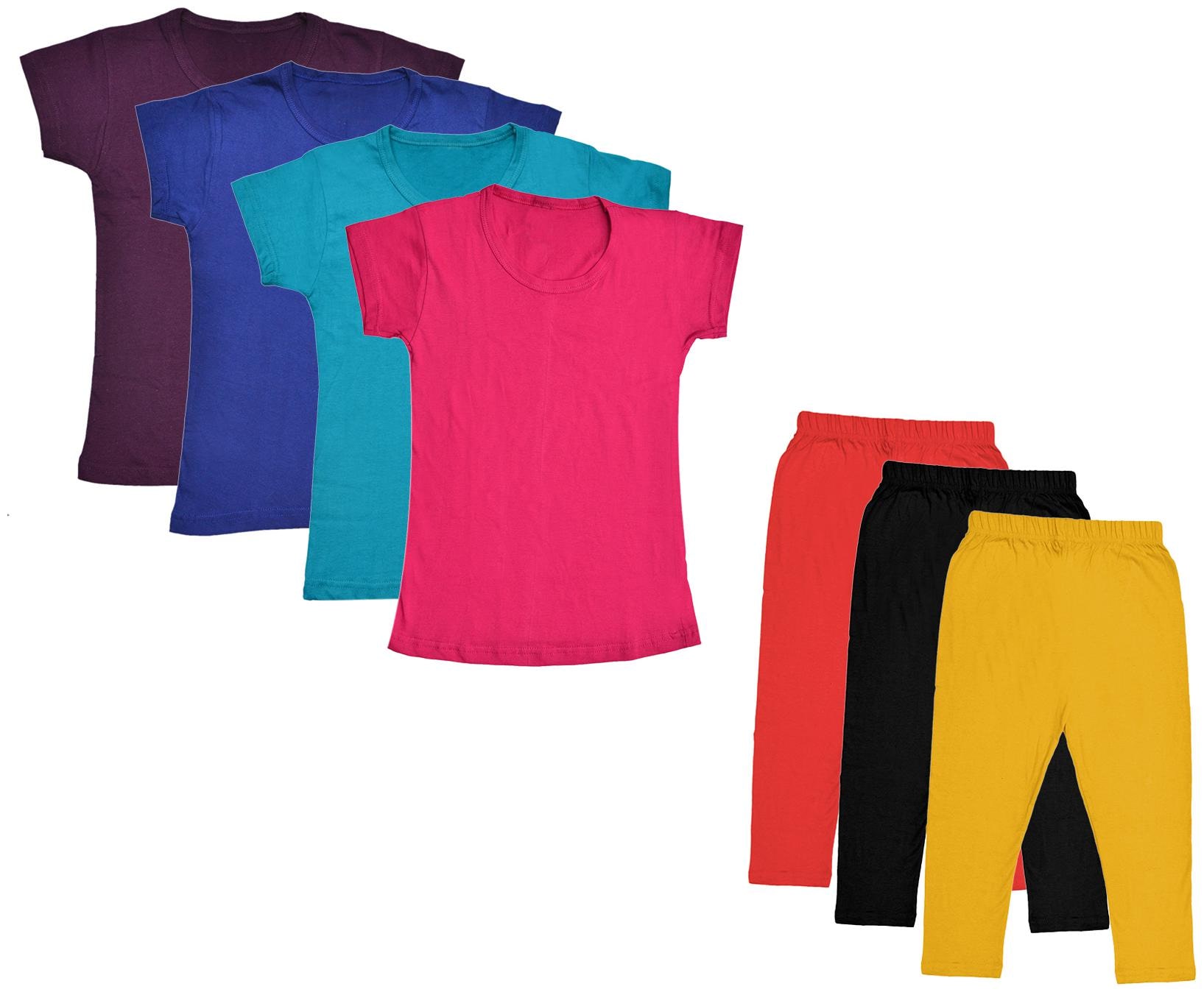 

Indiweaves Girl Cotton Top Bottom Set - Multi