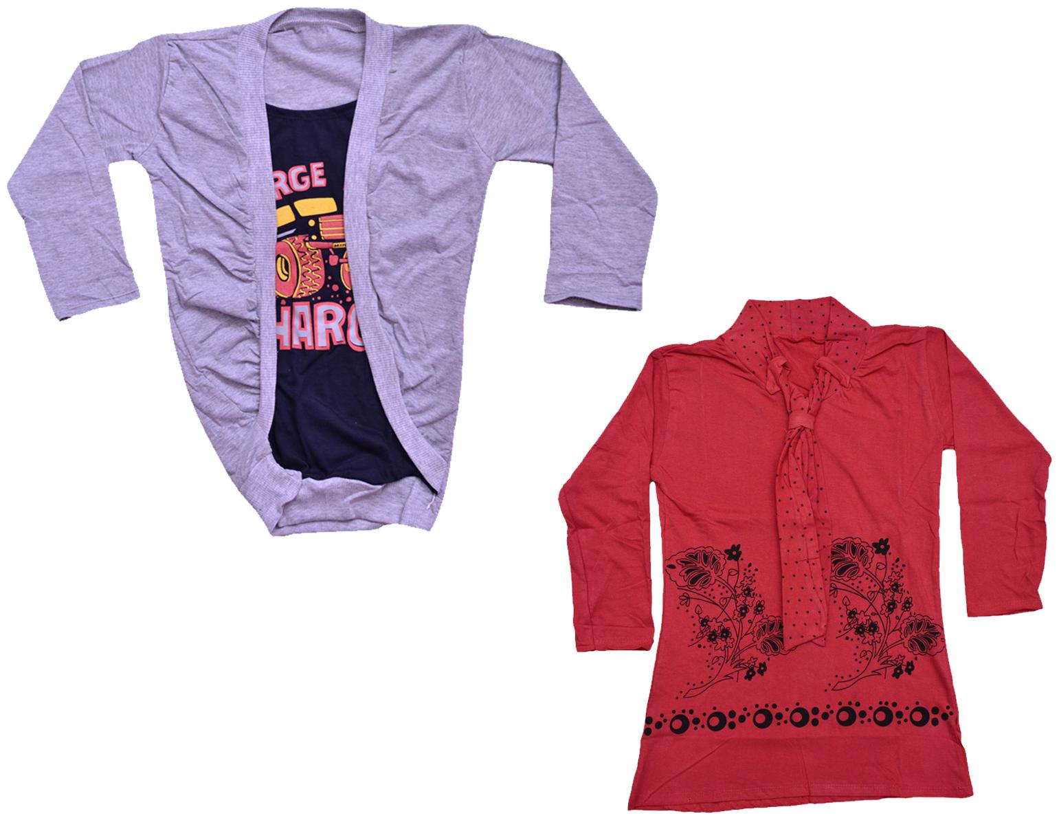 

Indiweaves Girl Cotton Printed Top - Multi