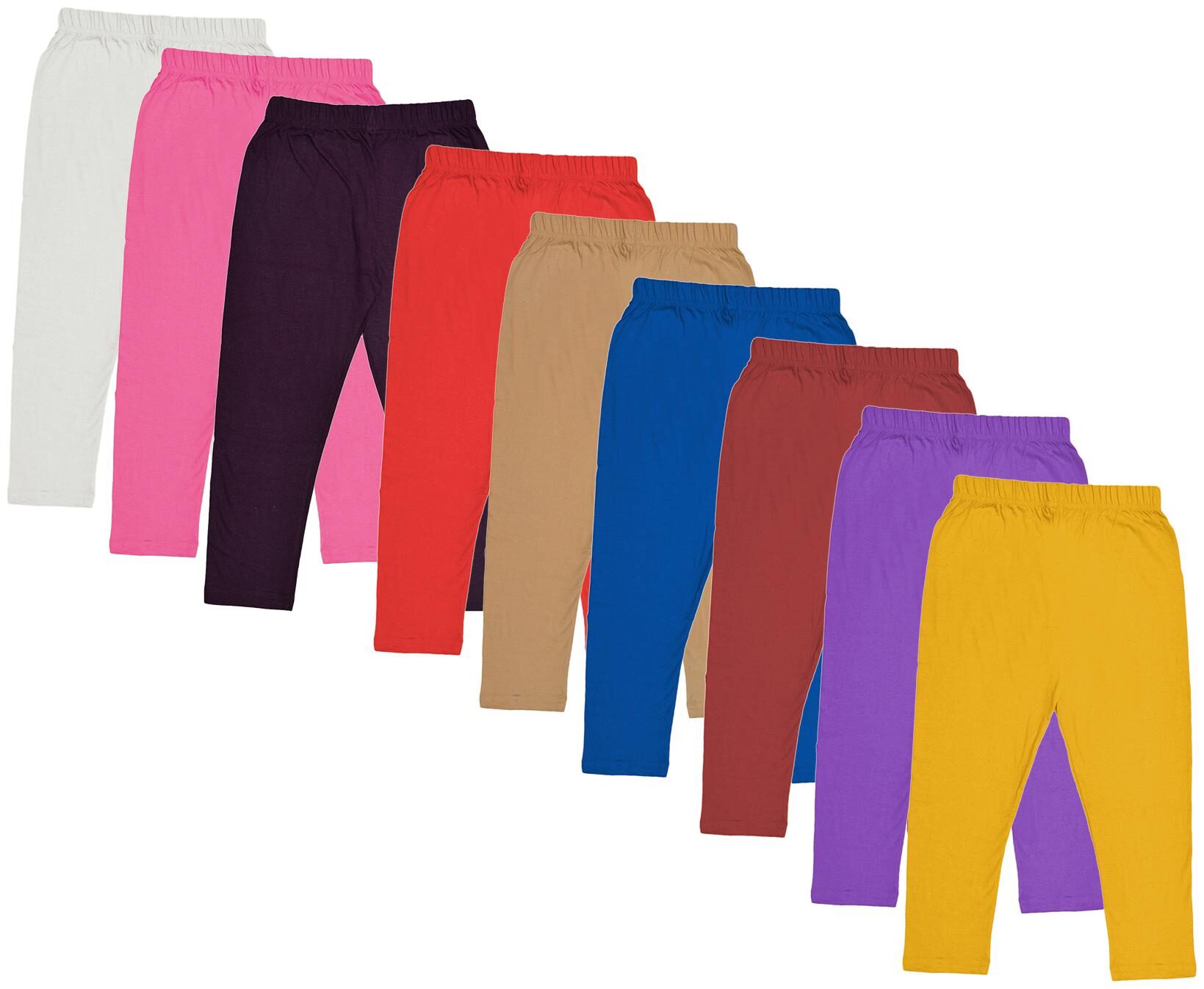 

Indiweaves Girl Cotton Solid Capri - Multi