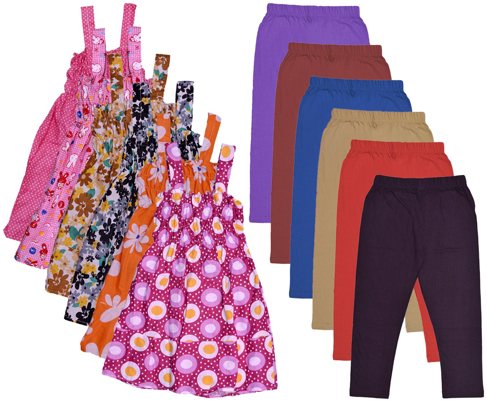 

Indiweaves Girl Cotton Top Bottom Set - Multi