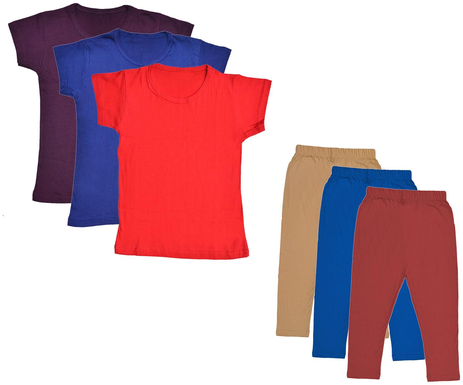 

Indiweaves Girl Cotton Top Bottom Set - Multi