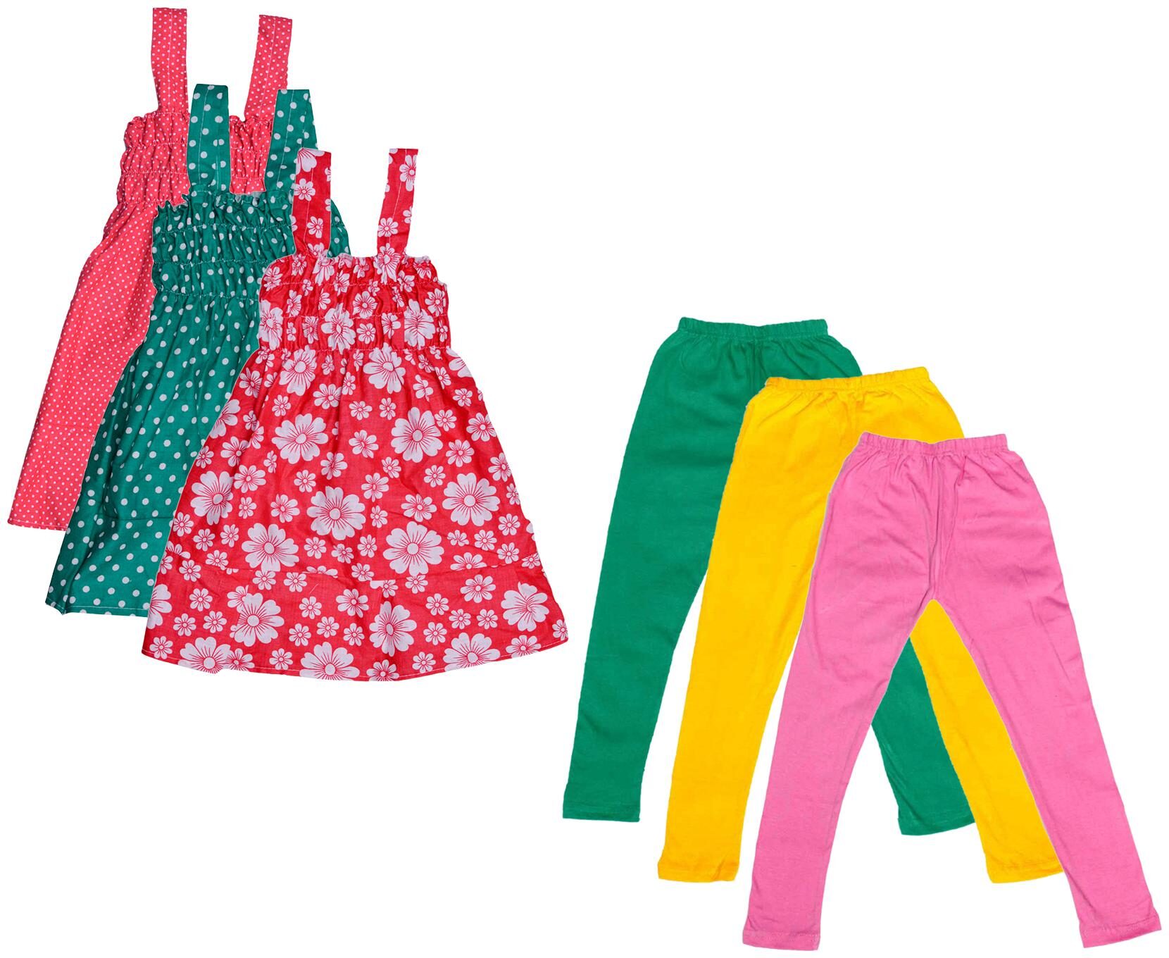 

Indiweaves Girl Cotton Top Bottom Set - Multi