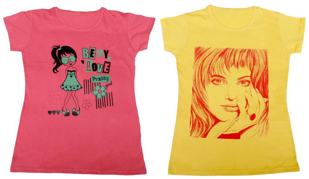 

Indiweaves Girl Cotton Solid T shirt - Multi