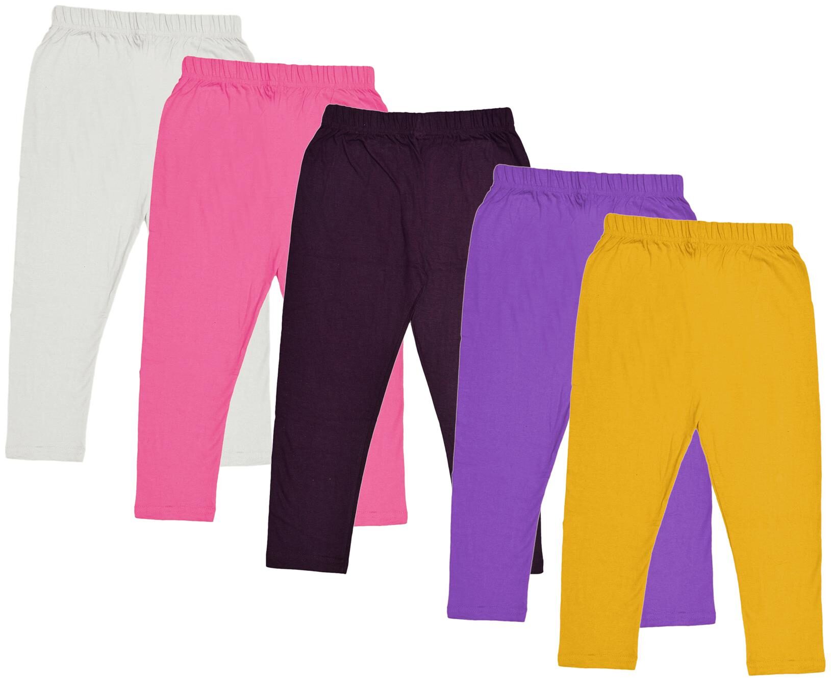 

Indiweaves Girl Cotton Solid Capri - Multi
