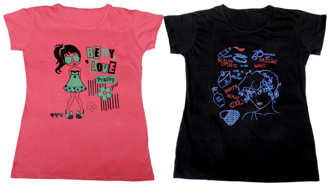 

Indiweaves Girl Cotton Solid T shirt - Grey