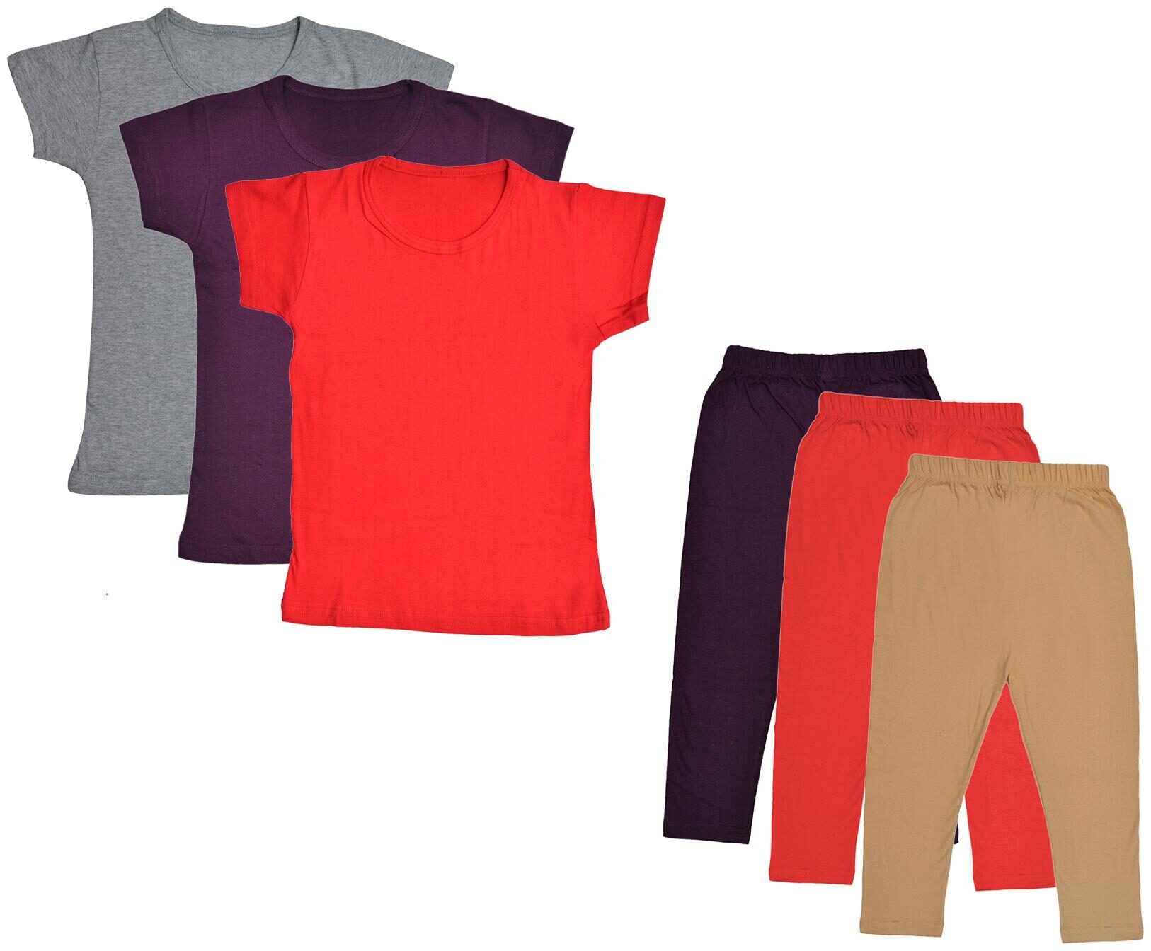 

Indiweaves Girl Cotton Top Bottom Set - Multi