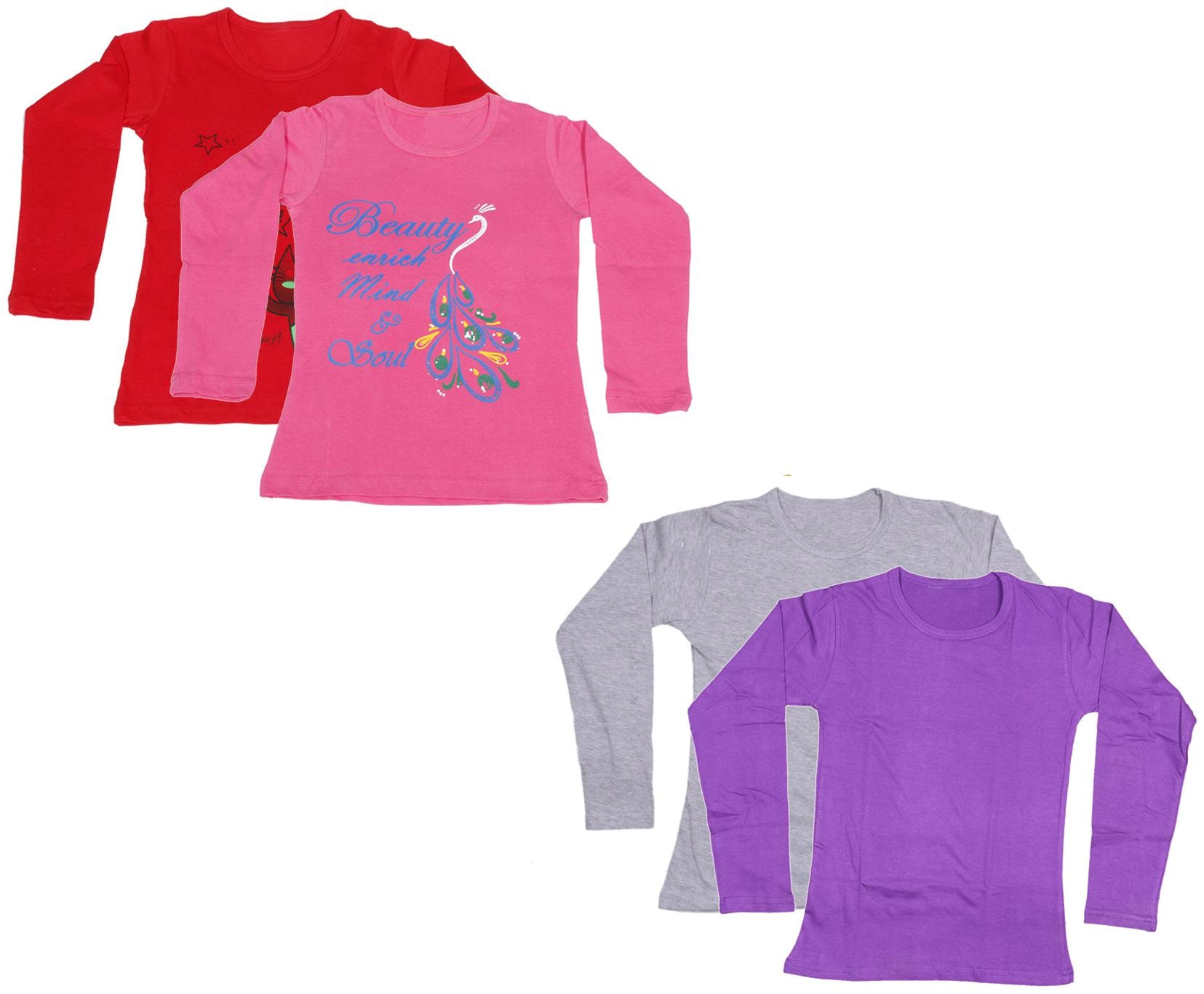 

Indiweaves Girl Cotton Printed T shirt - Multi