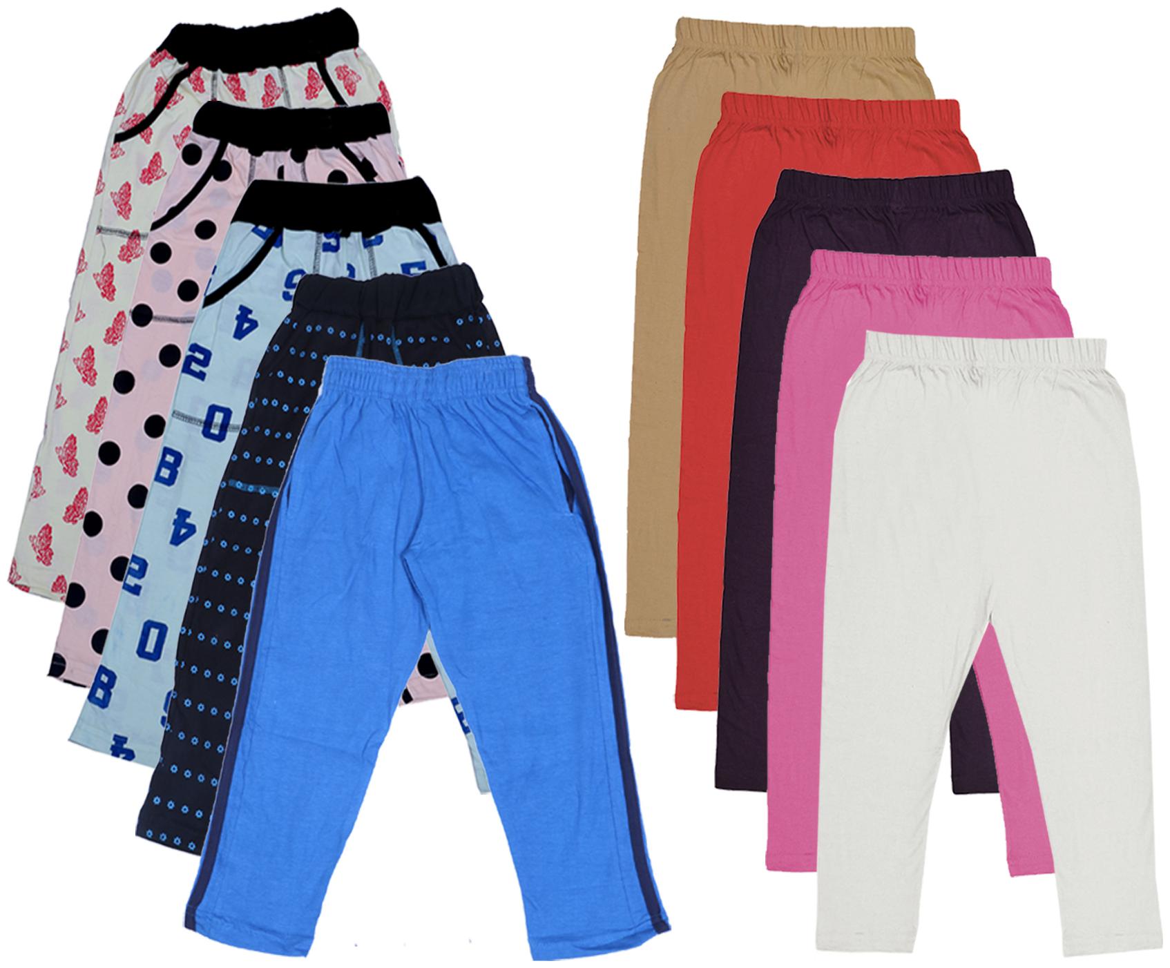 

Indiweaves Girl Cotton Solid Capri - Multi