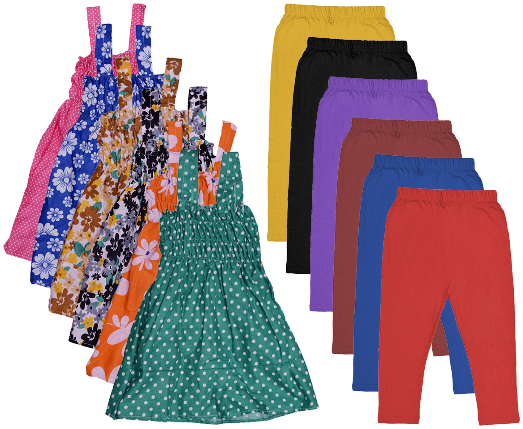 

Indiweaves Girl Cotton Top Bottom Set - Multi