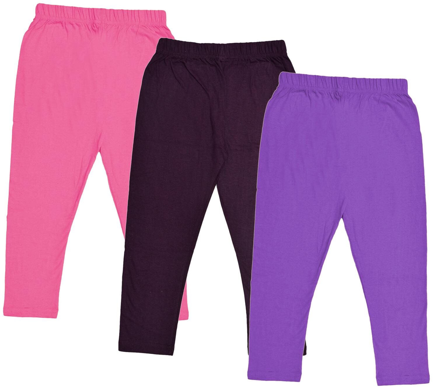 

Indiweaves Girl Cotton Solid Capri - Multi