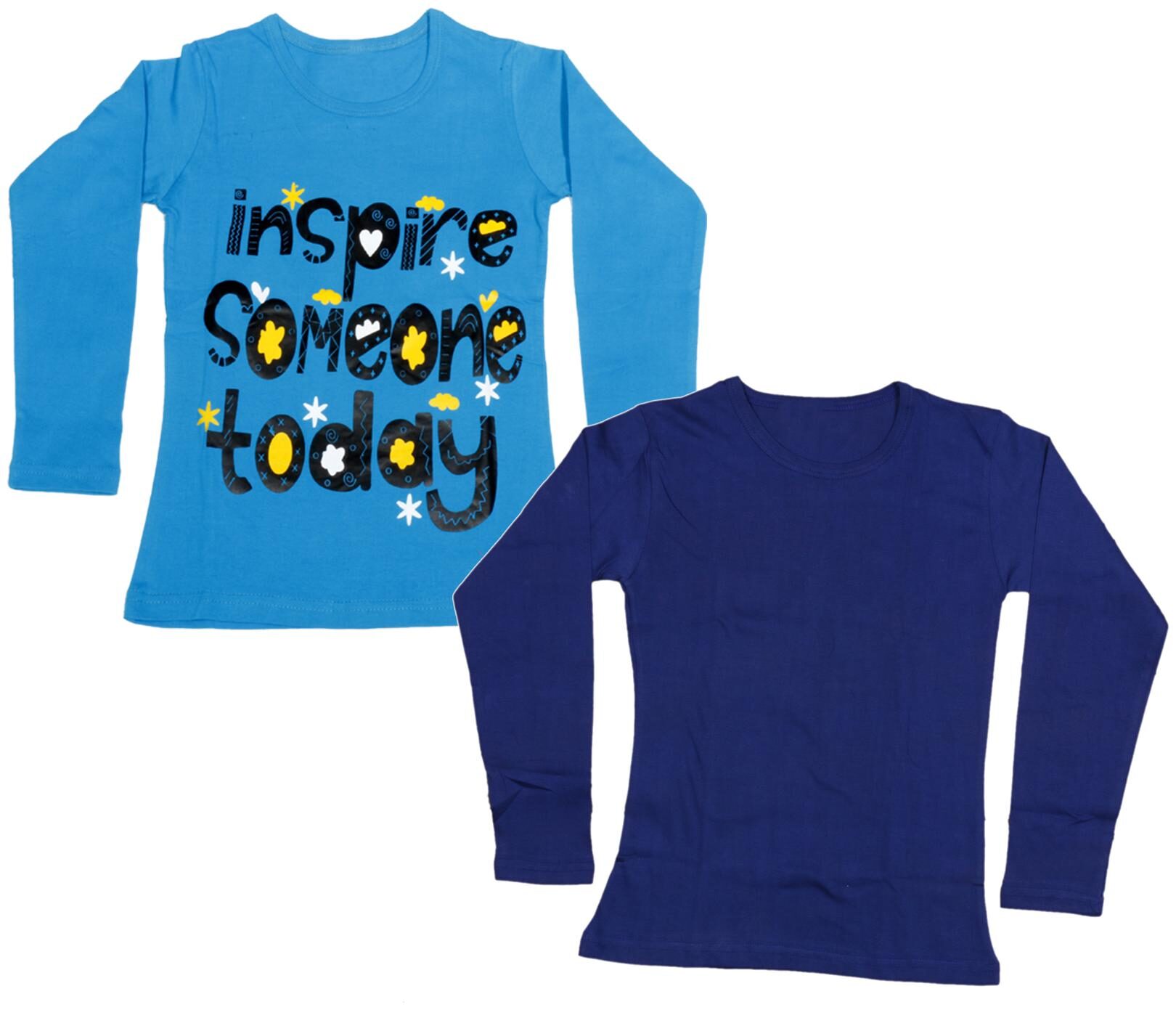

Indiweaves Girl Cotton Printed T shirt - Blue