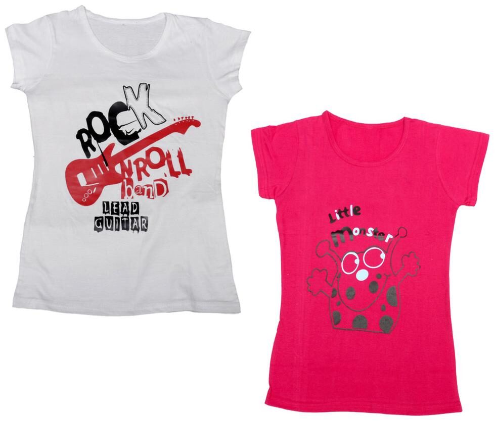 

Indiweaves Girl Cotton Printed T shirt - Multi