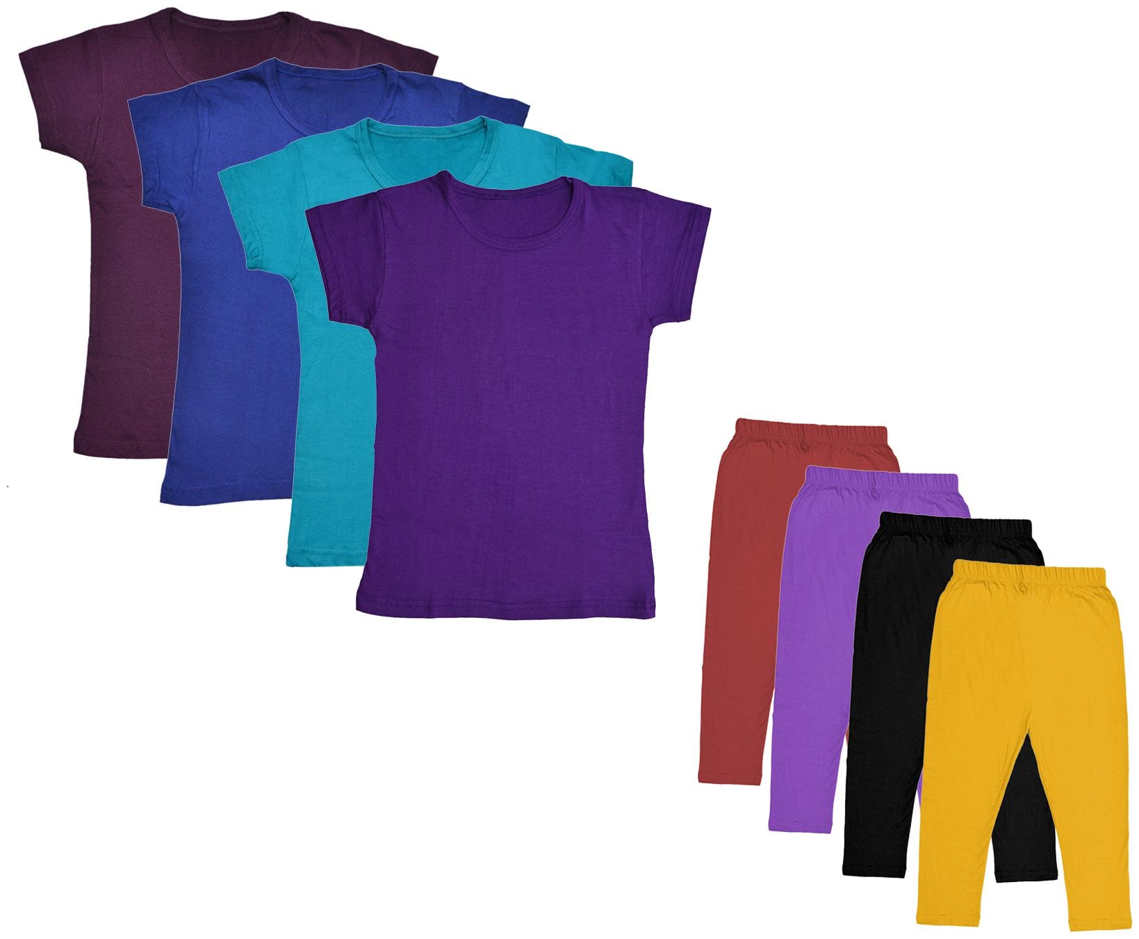 

Indiweaves Girl Cotton Top Bottom Set - Multi