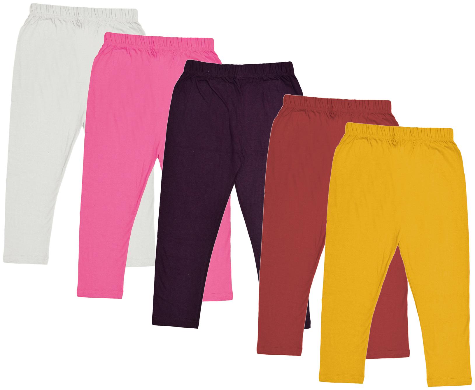

Indiweaves Girl Cotton Solid Capri - Multi