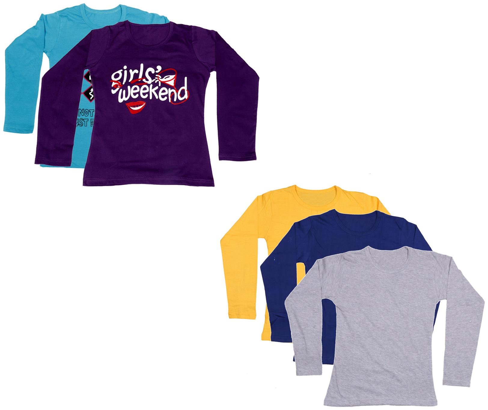

Indiweaves Girl Cotton Printed T shirt - Multi