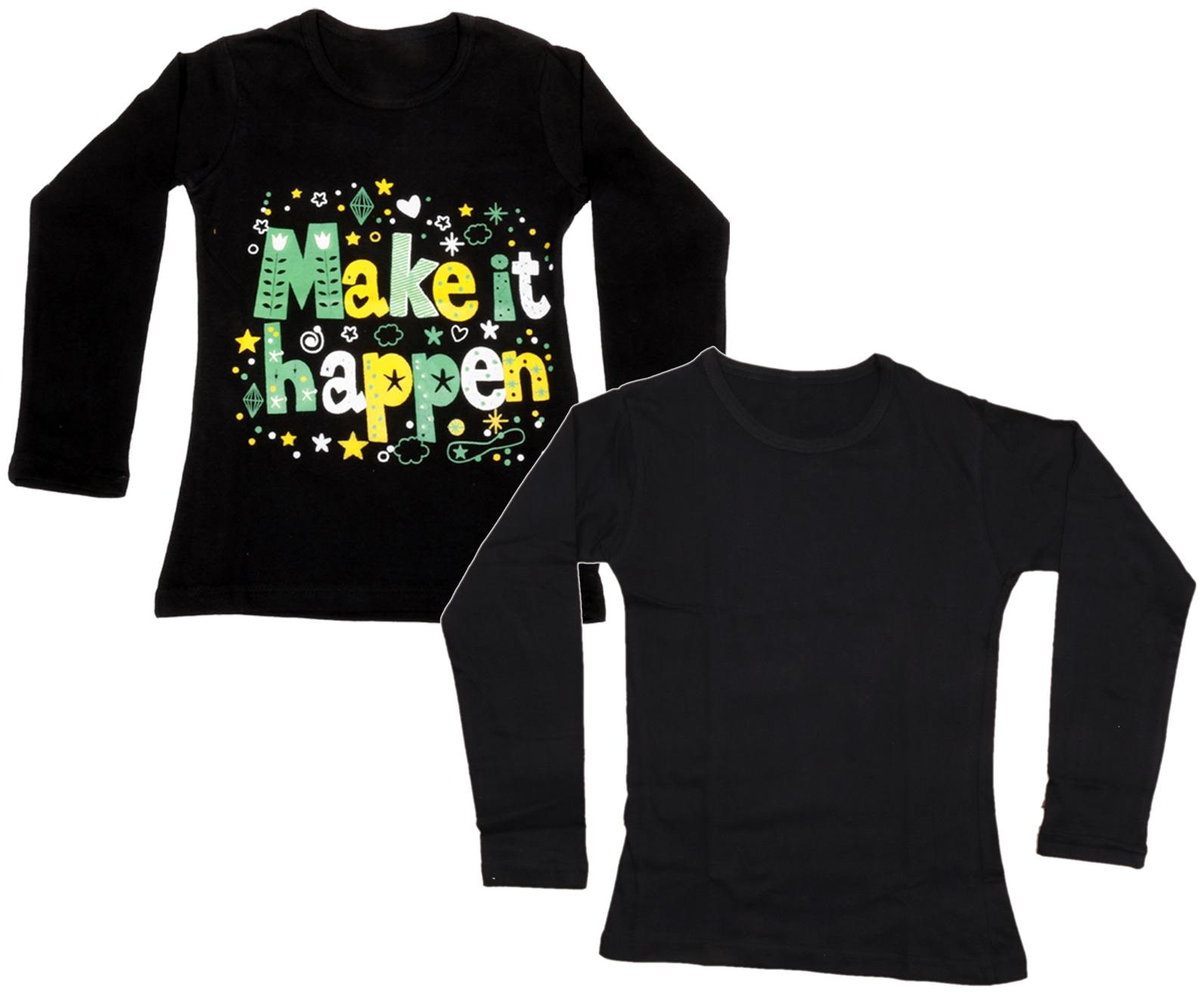 

Indiweaves Girl Cotton Printed T shirt - Black