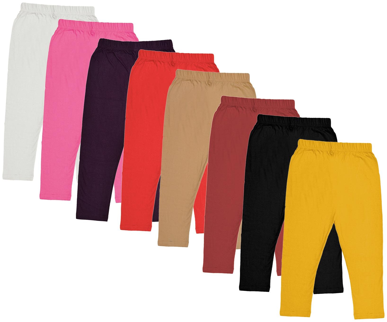 

Indiweaves Girl Cotton Solid Capri - Multi