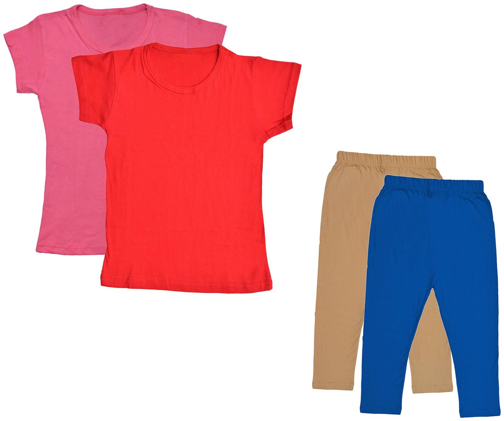

Indiweaves Girl Cotton Top Bottom Set - Multi