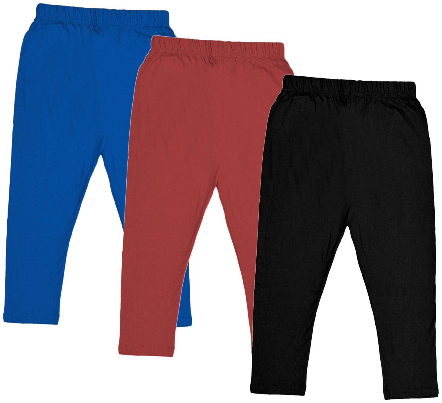 

Indiweaves Girl Cotton Solid Capri - Multi