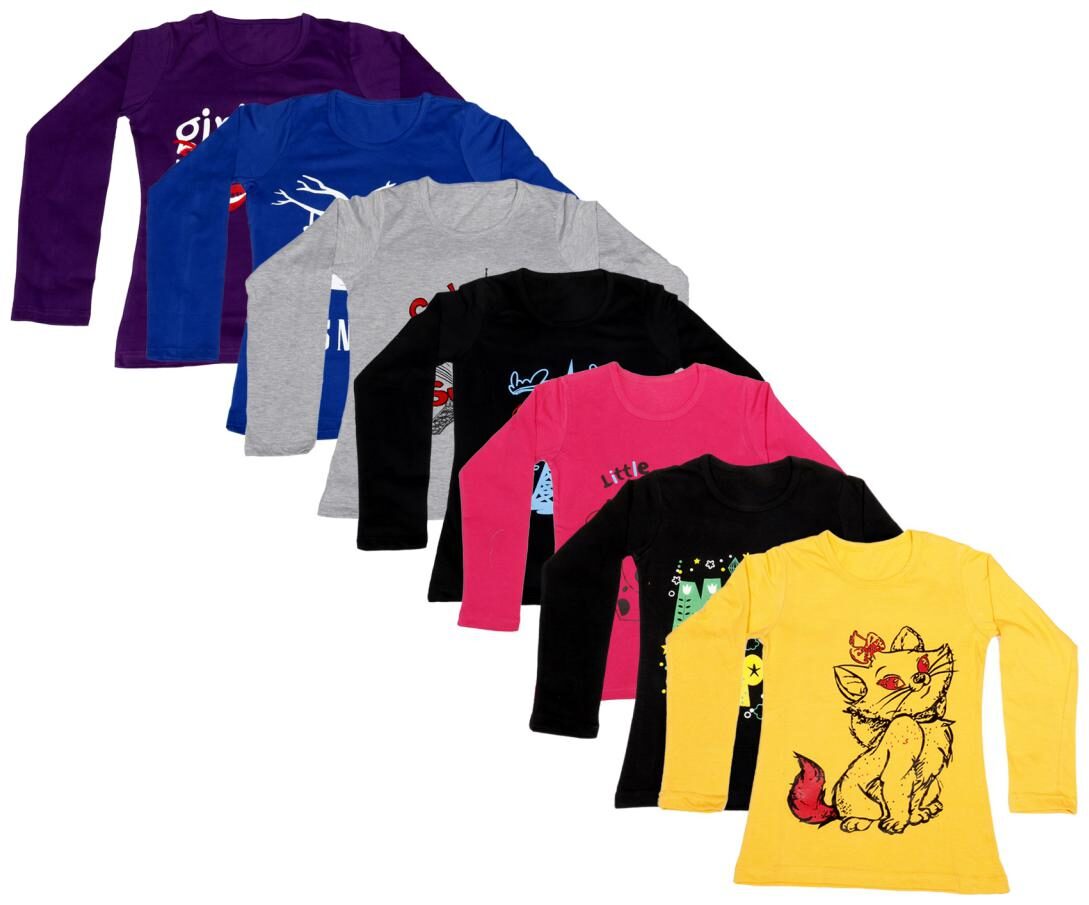 

Indiweaves Girl Cotton Printed T shirt - Multi