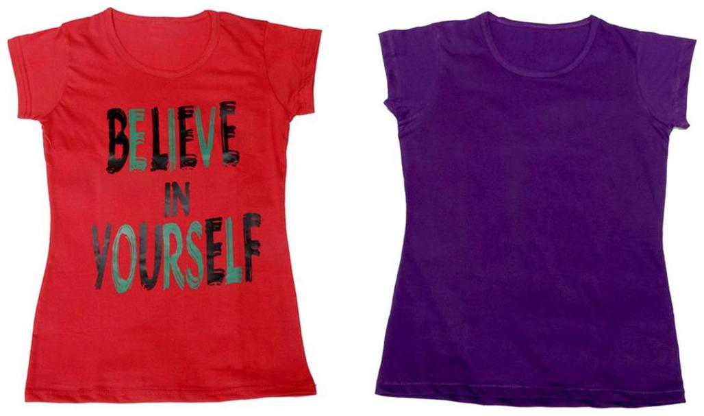 

Indiweaves Girl Cotton Solid T shirt - Grey