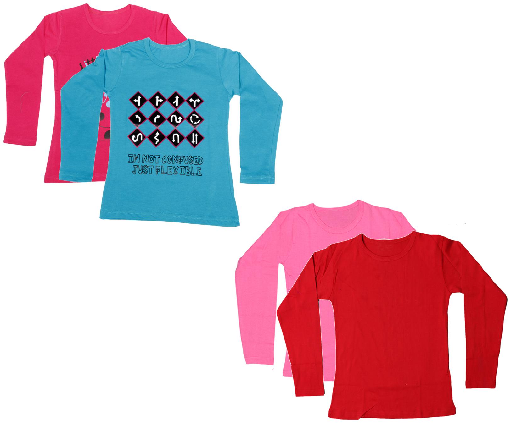

Indiweaves Girl Cotton Printed T shirt - Multi