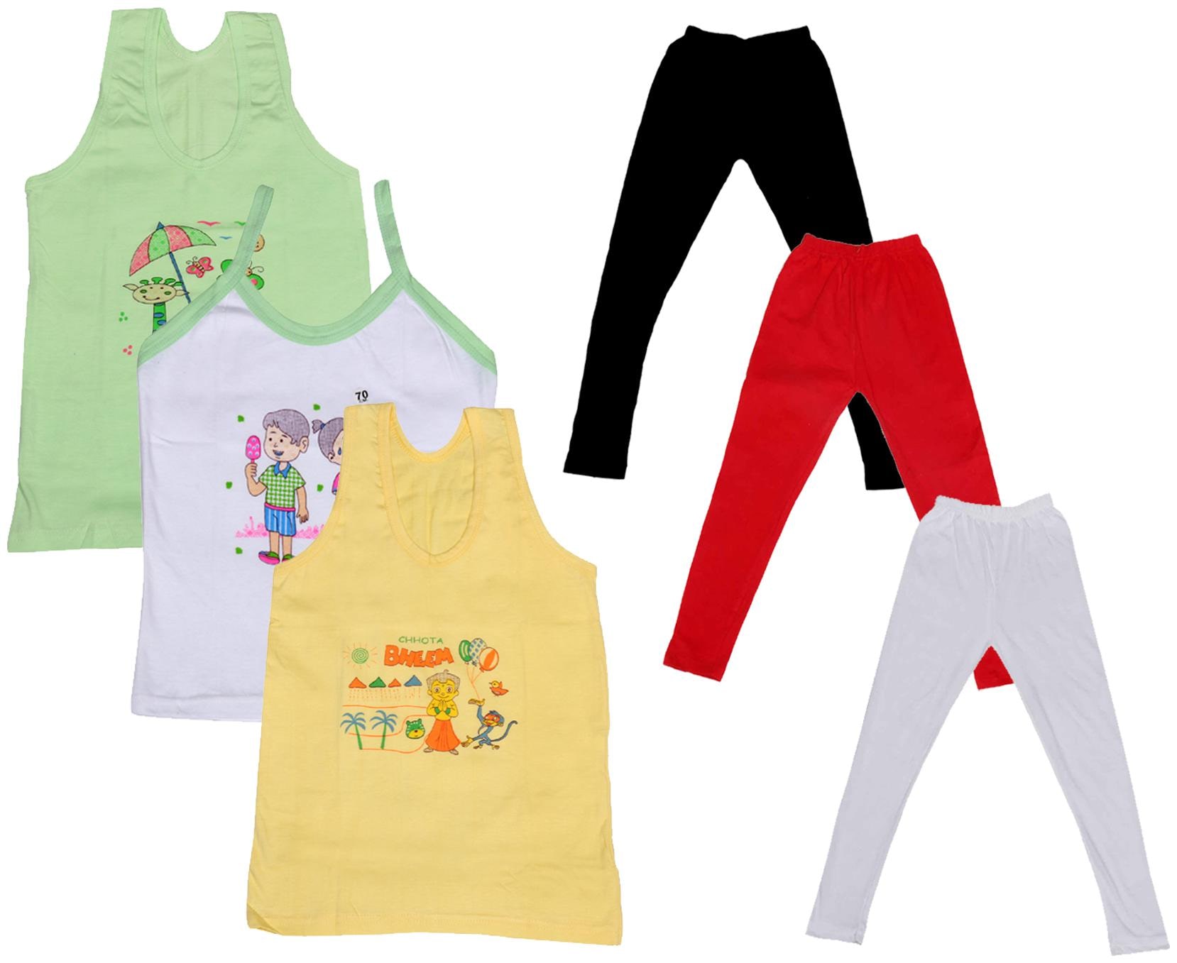 

Indiweaves Girl Cotton Top Bottom Set - Multi