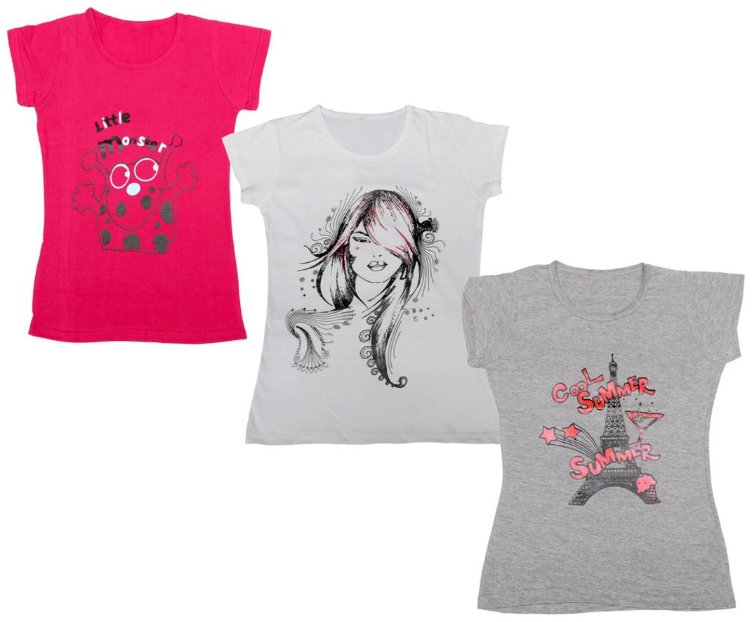 

Indiweaves Girl Cotton Printed T shirt - Multi