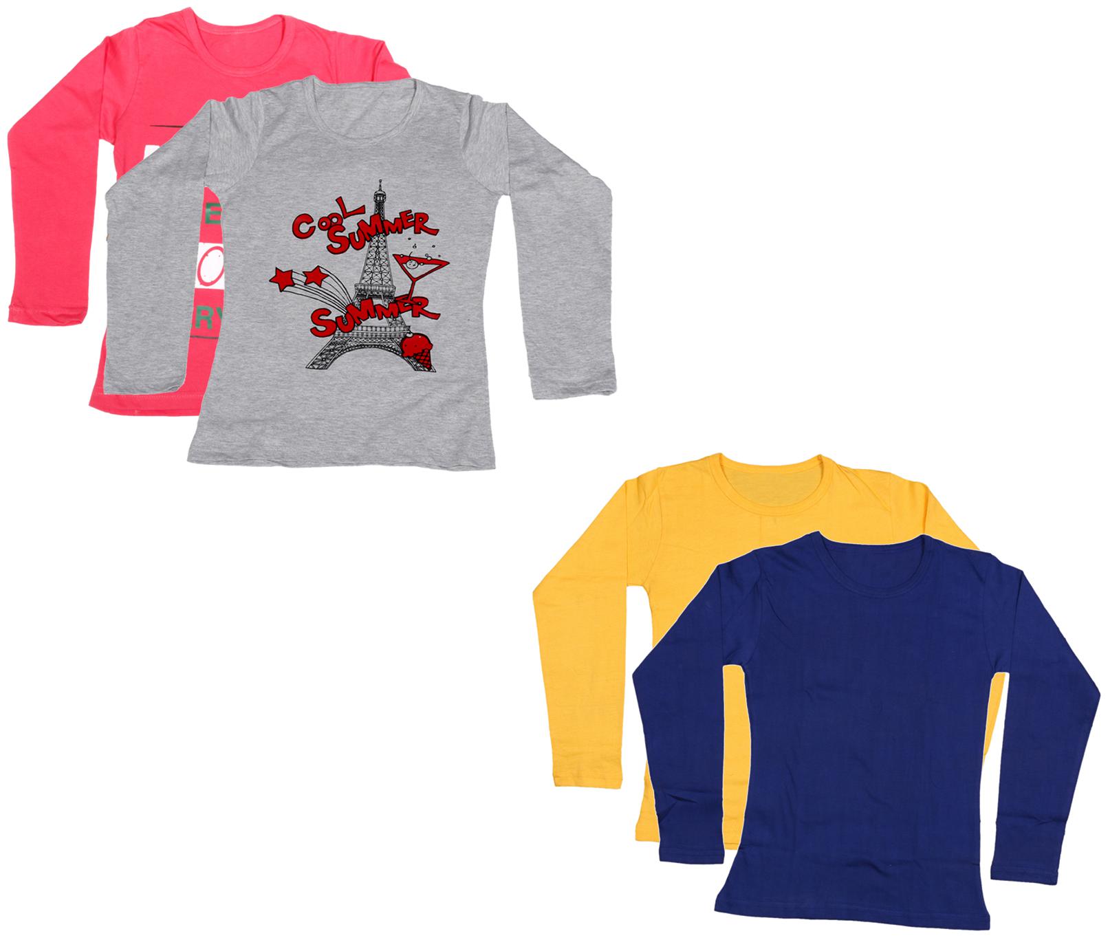 

Indiweaves Girl Cotton Printed T shirt - Multi