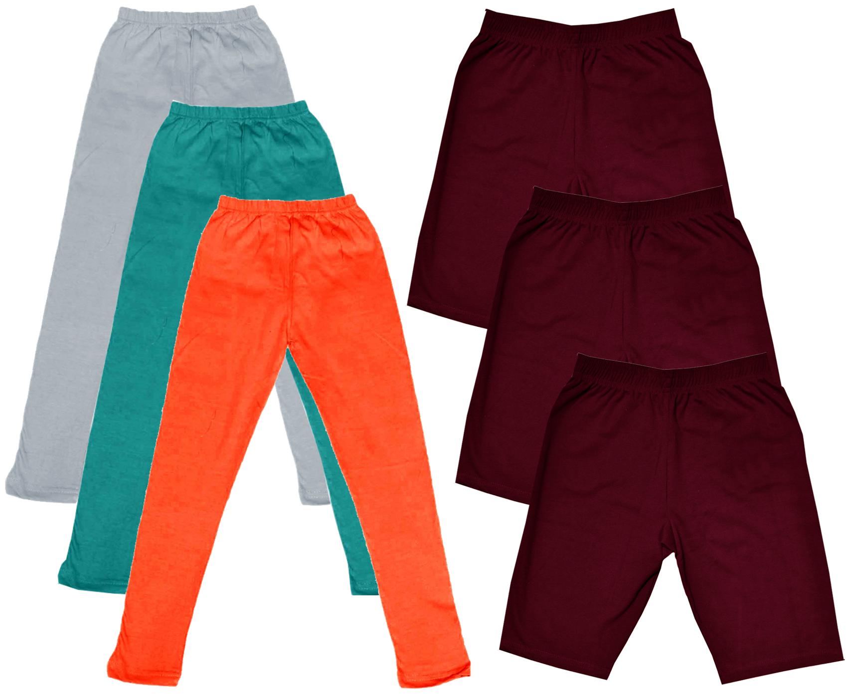 

Indiweaves Girl Cotton Solid Regular shorts - Multi
