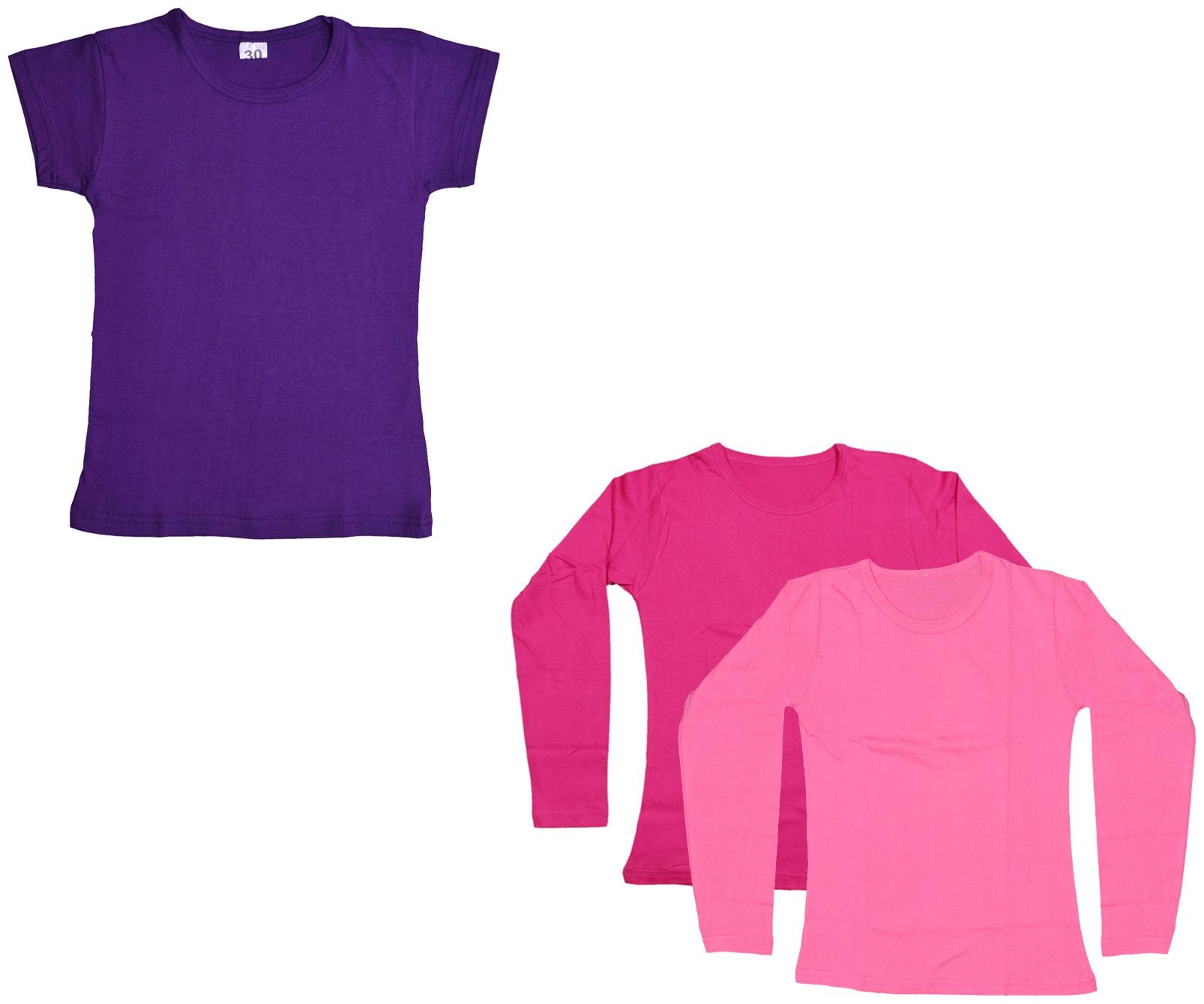 

Indiweaves Girl Cotton Solid T shirt - Multi