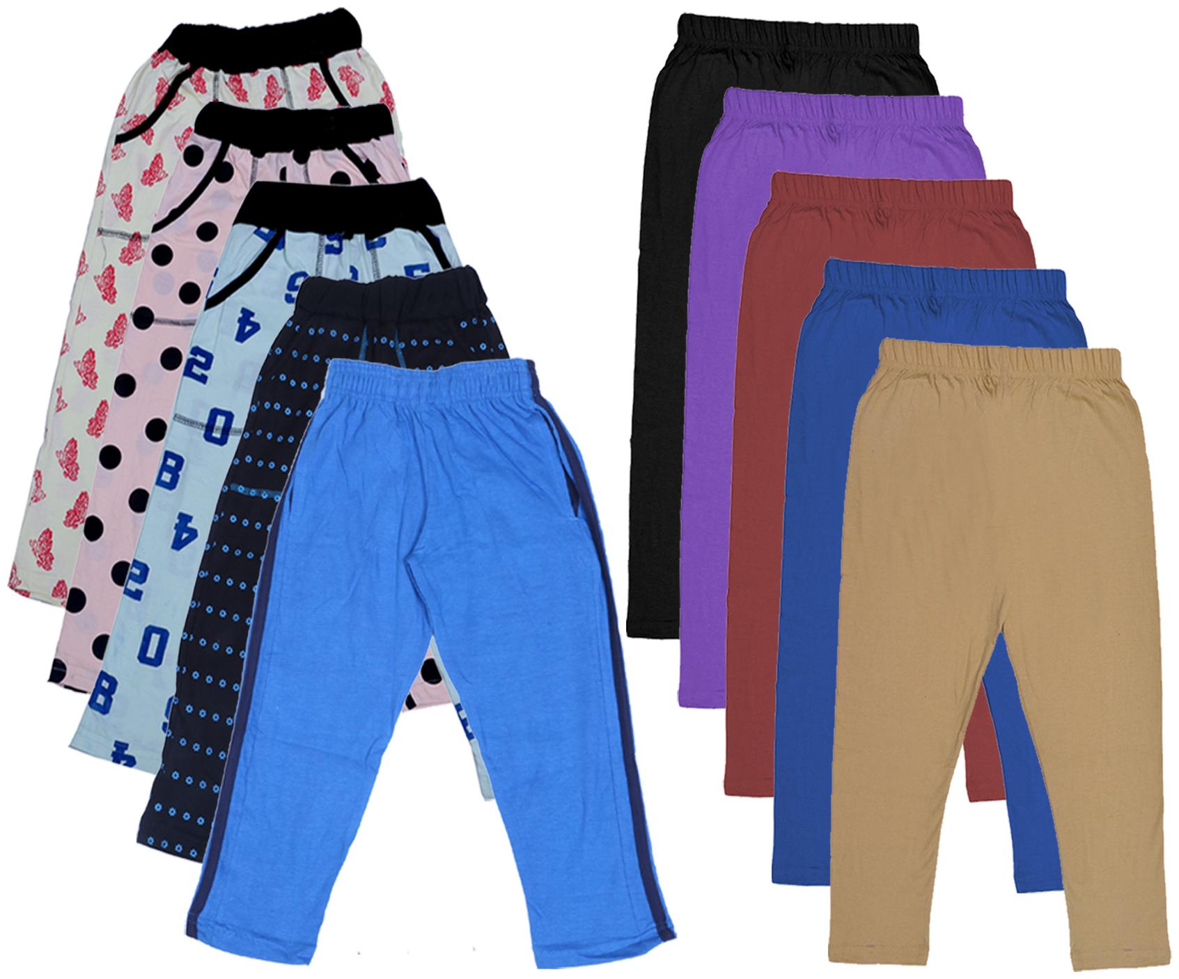 

Indiweaves Girl Cotton Solid Capri - Multi