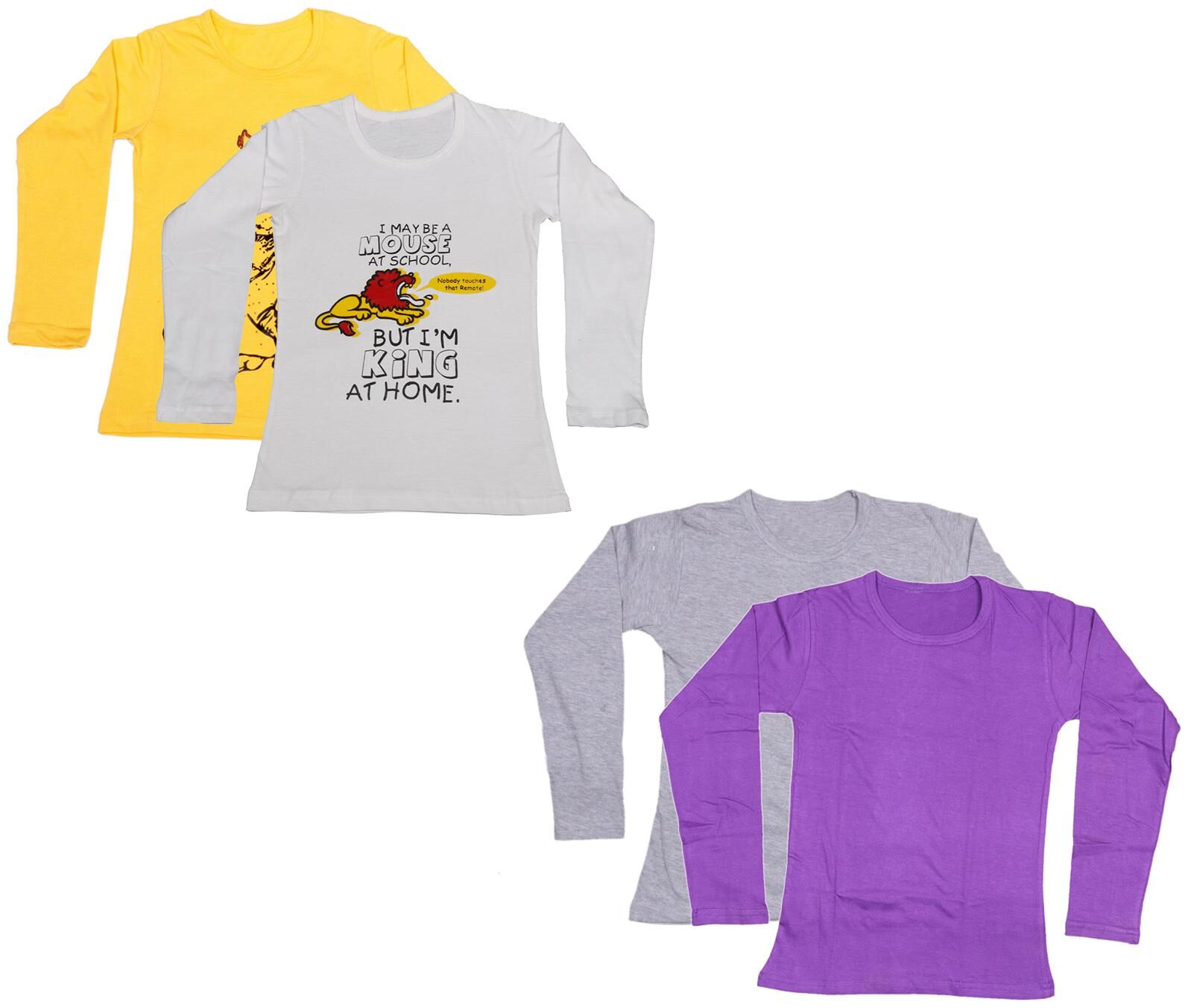 

Indiweaves Girl Cotton Printed T shirt - Multi