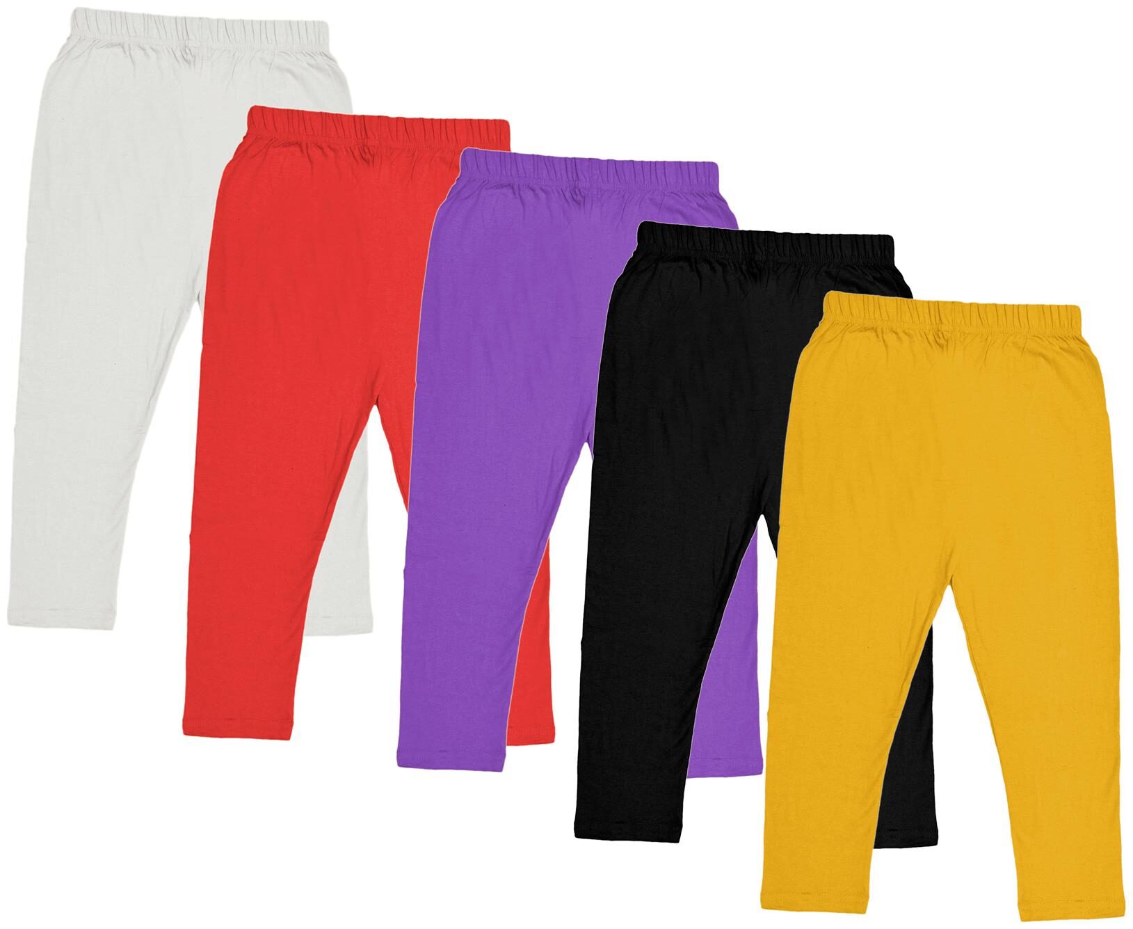 

Indiweaves Girl Cotton Solid Capri - Multi