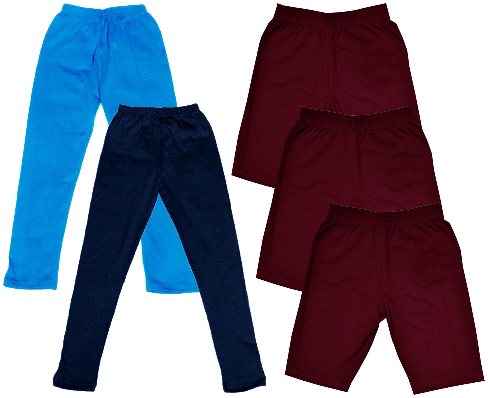

Indiweaves Girl Cotton Solid Regular shorts - Multi