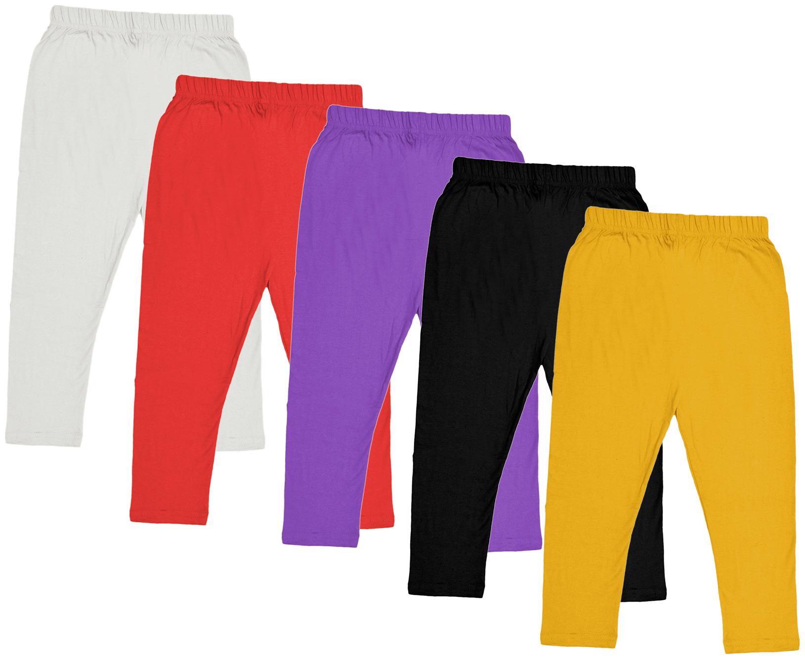 

Indiweaves Girl Cotton Solid Capri - Multi