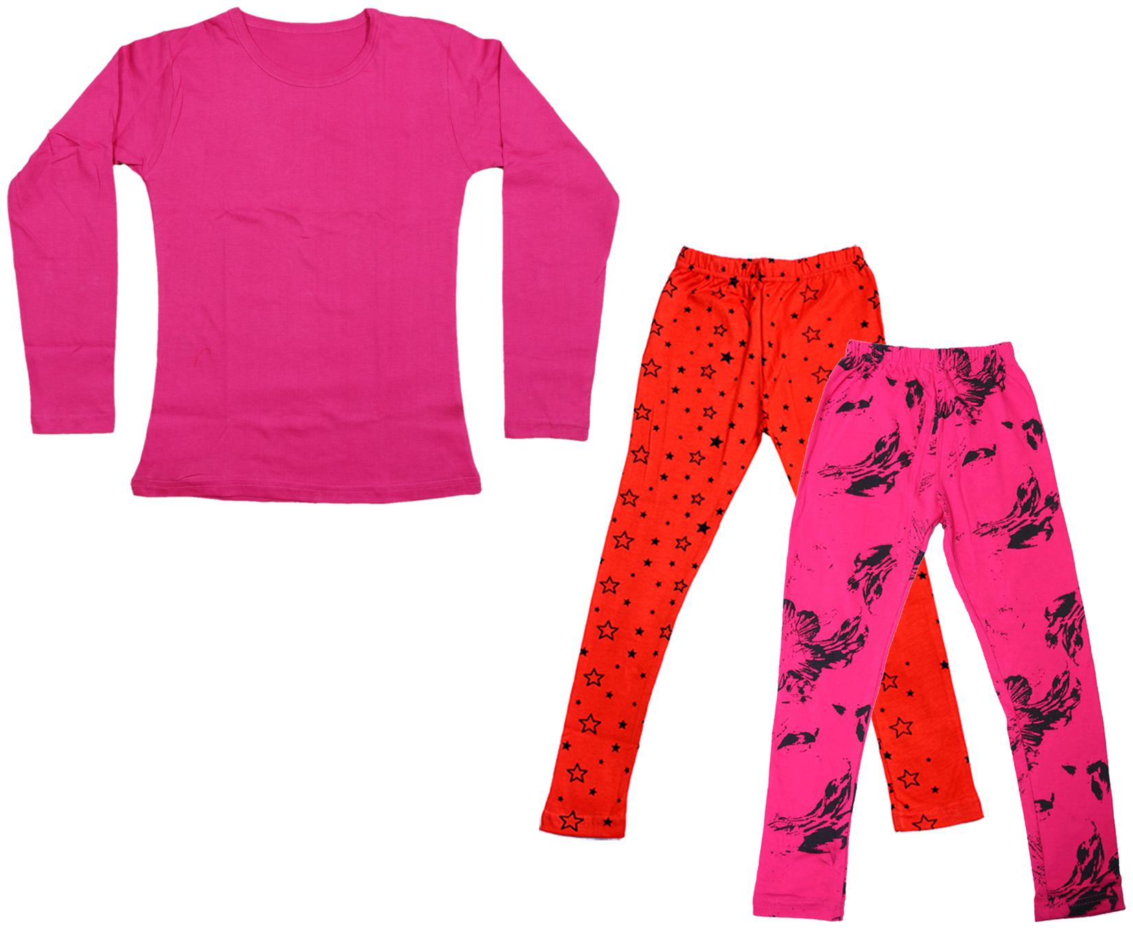 

Indiweaves Girl Cotton Solid T shirt - Multi