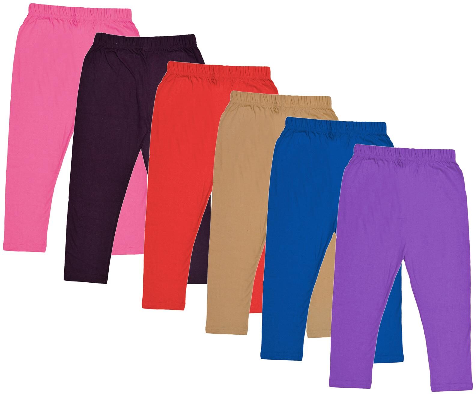 

Indiweaves Girl Cotton Solid Capri - Multi