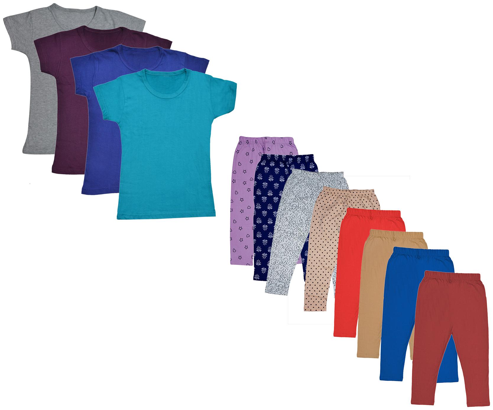 

Indiweaves Girl Cotton Top Bottom Set - Multi