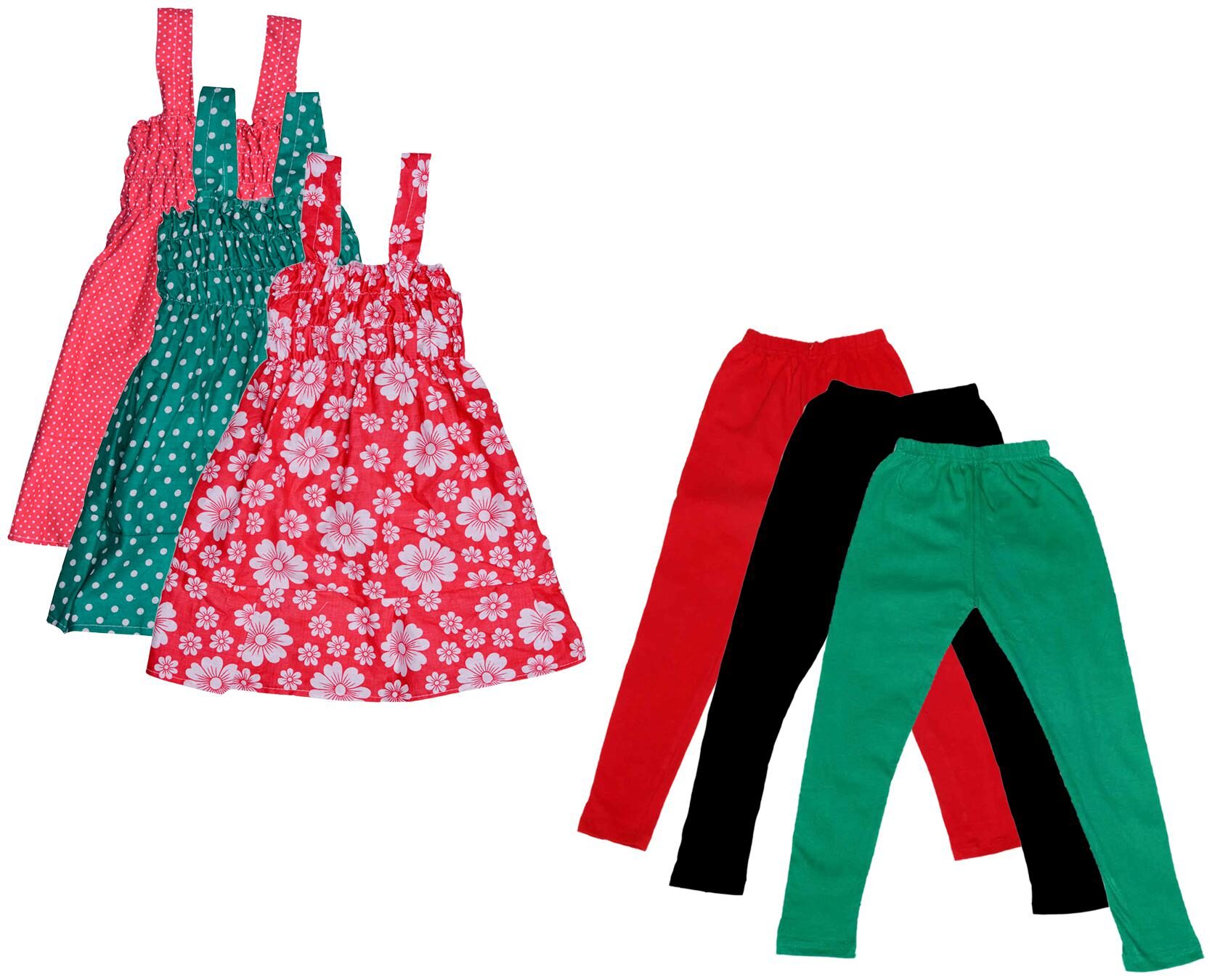 

Indiweaves Girl Cotton Top Bottom Set - Multi