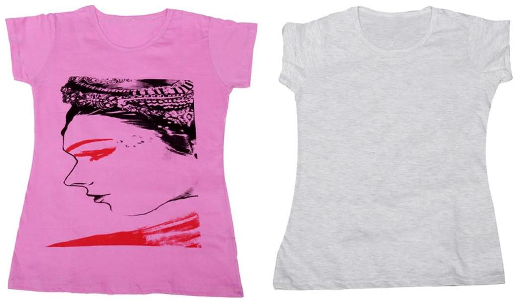 

Indiweaves Girl Cotton Solid T shirt - Multi